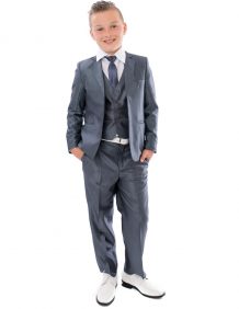5-delig kinder kostuum tom met gilet broek jasje stropdas en wit overhemd