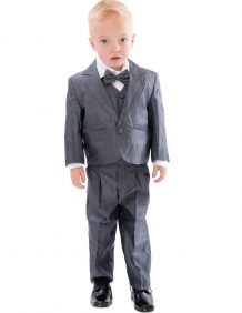 Baby kostuum Tom in de kleur midden grijs met glans