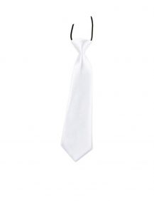 Bruidsjonkers stropdas in de kleur wit